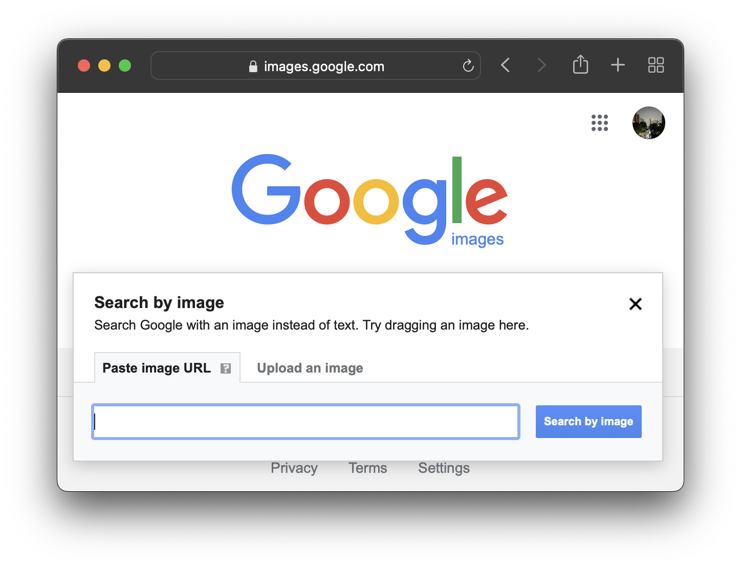 Upload Image to search an Image instead of text in Google Image Search